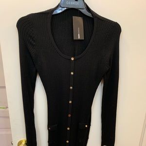 Brand new Fashion nova black dress with Buttons